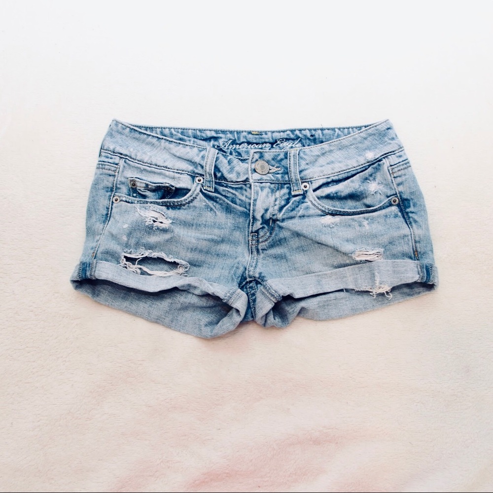American Eagle Distressed Jean Shorts